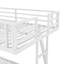 Lit superposé simple TG au-dessus de simple TG avec 2 échelles latérales, lit superposé en métal avec pieds de support spéciaux et lumière DEL, lit superposé à profil bas, blanc
