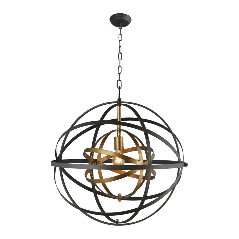 Luminaire tambour suspendu unique 5 lumières Swiney
