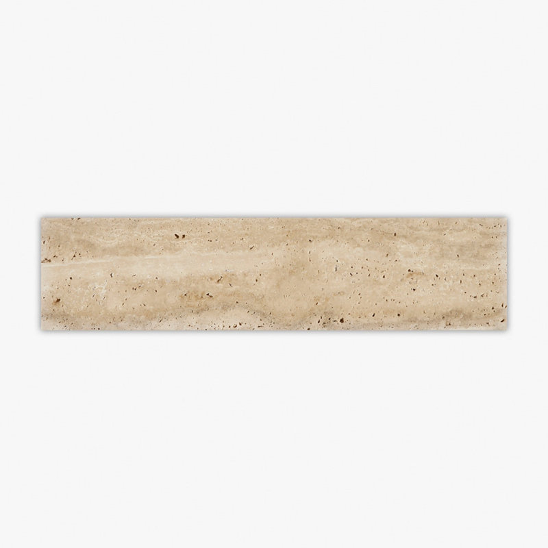 Ivory Brushed 4x16 Travertine Tile