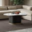 Table basse en bois avec pierre micro-cristalline