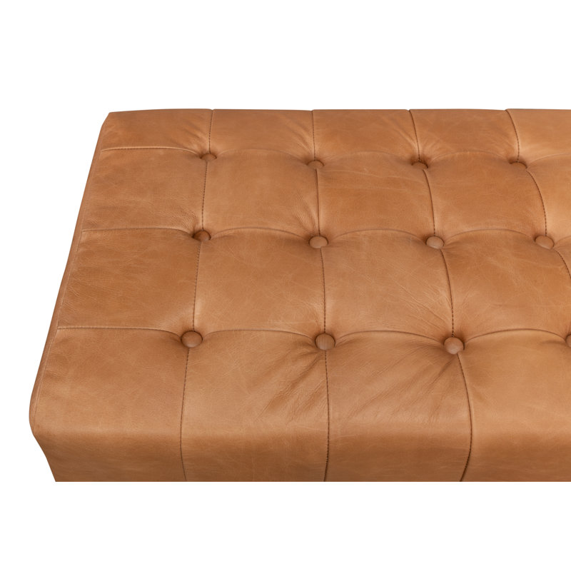 Beam Leather Bench