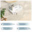 Petit lavabo de salle de bain mural mural en céramique blanc lustré flottant avec trou de robinet gauche 14,5 "L x 7" l