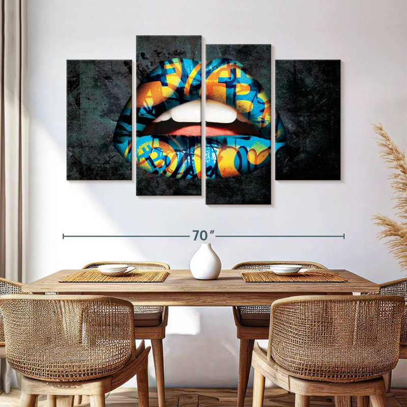 Shuttleworth Bitcoin Lips, 42" H x 68" W