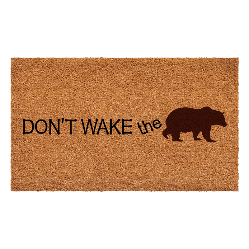 Tapis d'entrée et d'extérieur anti-dérapant Campeaux Don't Wake the Bear, L 24 po x L 36 po