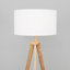 Ismay 149 cm Morrigan Wood Tripod Floor Lamp with Shelf & XL Reni Shade-1931649196-1931688565-1931688566