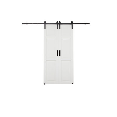 84'' Hollow Paneled without Installation Hardware Kit Barn Door