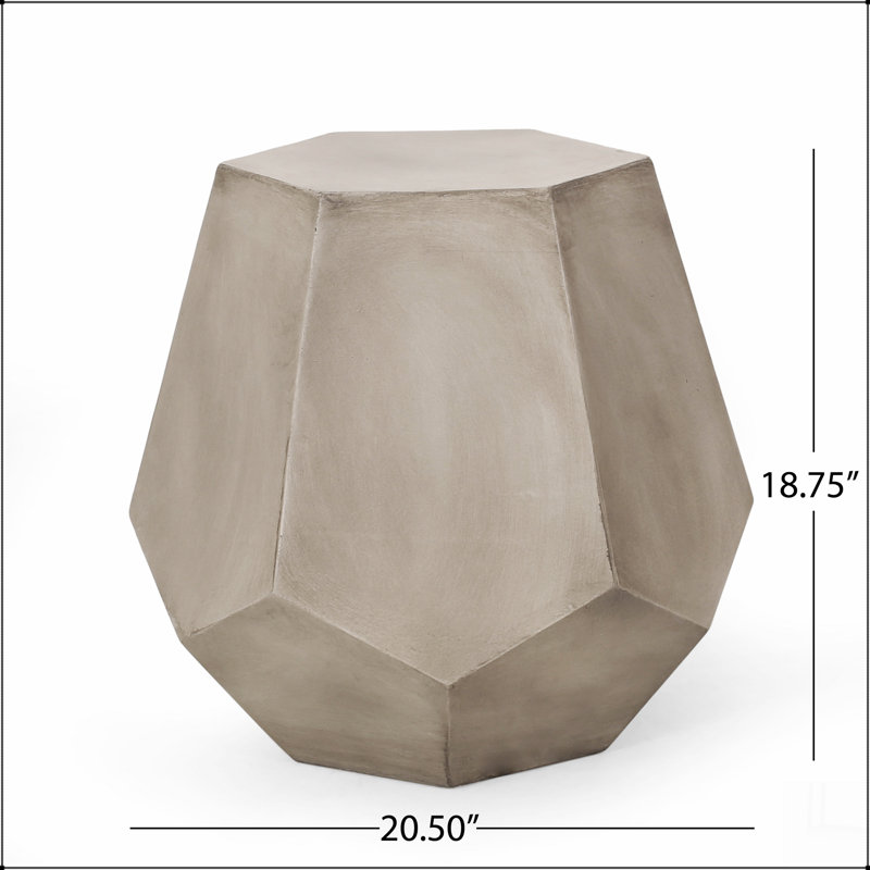 Table d'appoint d'extérieur, gris clair