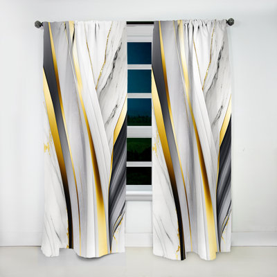 Reidar - Abstract Geode Waves Grey II - Modern Curtain - Velvet Room Darkening - 1 panel