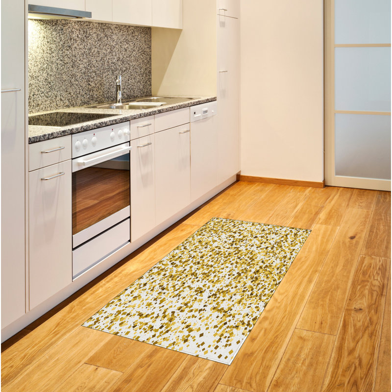 Abstract High Density Long Fiber Poly Threads Decorative Area Rug Carpet, Rectangle 2'7" x 5'