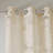Palm Leaf Burnout Window Sheer Natural 50X84"-1074494857