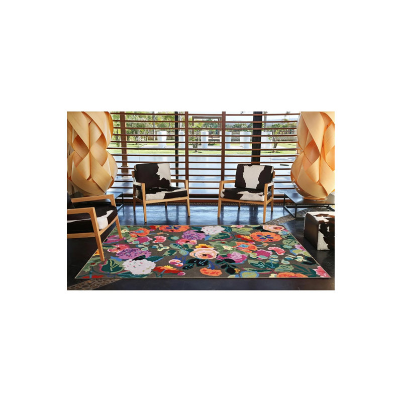 Multicolored Mixed Floral Flower And Rose Pattern Creative Modern Decorative Carpet, Runner 3'4" x 9'11"