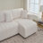 L - Shaped Corner Sofa With Decorative Pillows