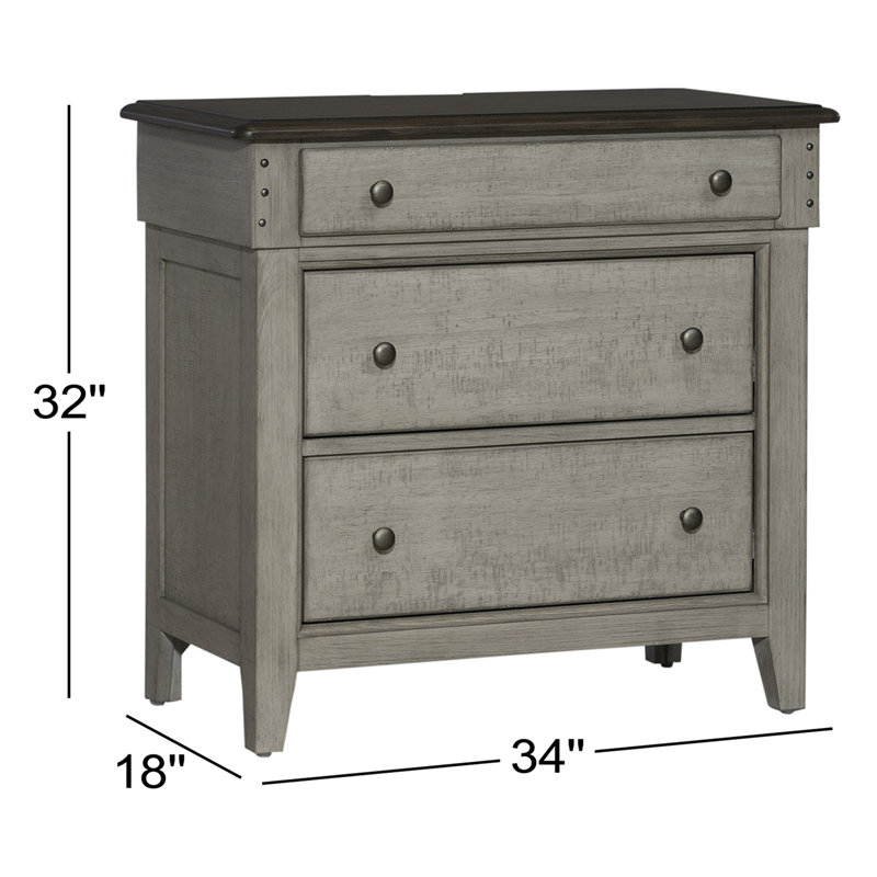 Cathleen 3 Drawer Bedside Chest