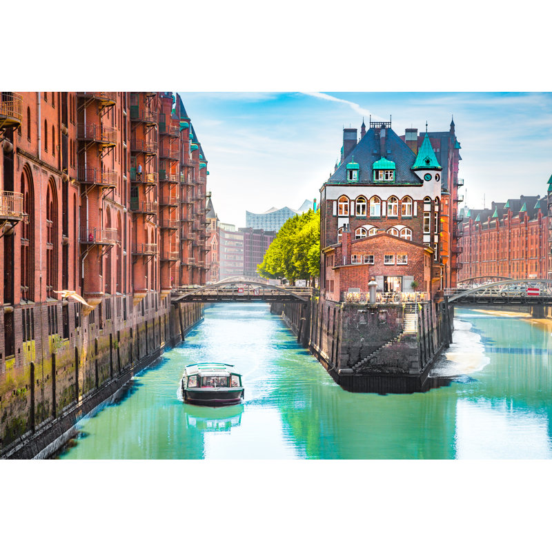 Hamburg Speicherstadt - Wrapped Canvas Print, 30cm H x 46cm W