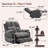  Alhertine 40.00” Liftable Power Recliner with Heating & Massage,hidden storage.Gray Chenille-1983561349