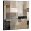 Très grand art mural imprimé sur tissu - Beige brun abstrait à motif géométrique de blocs rectangulaires, décoration de bureau moderne - "Assemblage requis (cadre non fini)"-130842377