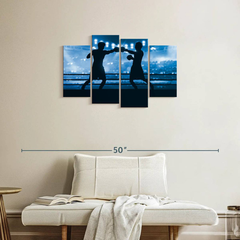 Silhouette de boxeur Sireci, H 22 po x l 36 po