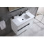 Meuble-lavabo mural blanc 36 po avec comptoir en céramique 36 po