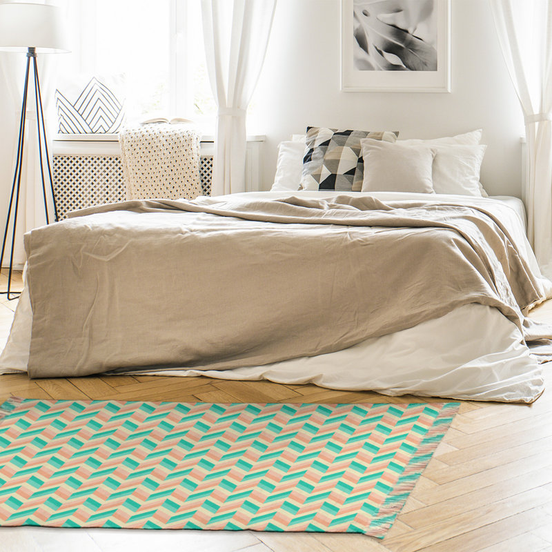 Tapis beige/vert chevrons Mcguigan, Non
