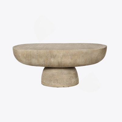Modern Organic Oval Coffee Table – Bold Minimalist Design with Magnesium Pedestal Base