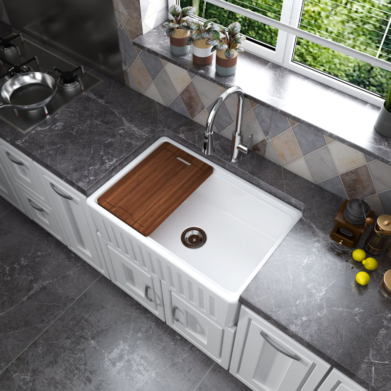 Belfry Kitchen 508mm W Single Bowl Ceramic Kitchen Sink
