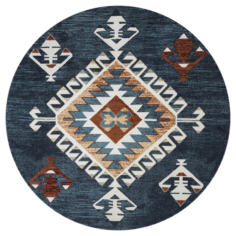 Tapis bleu marine United Weavers Stratton   , Rond 7 pi 11 po
