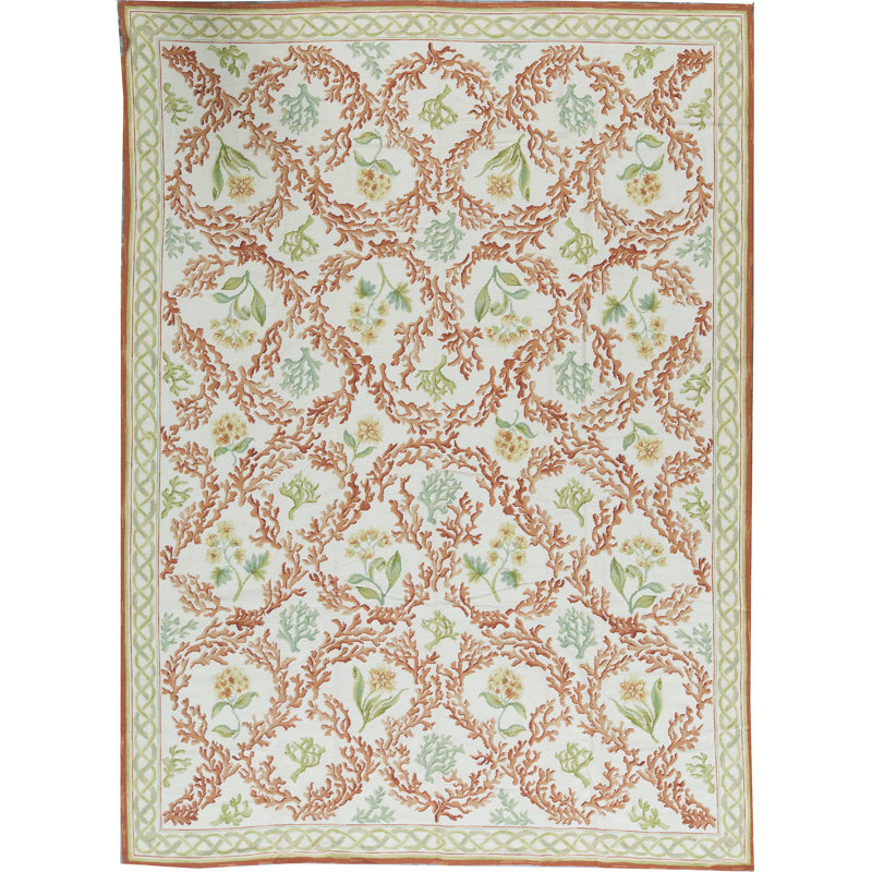 Hand-Knotted High-Quality Green Area Rug