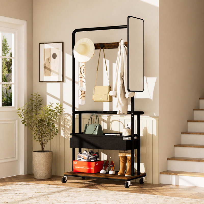 Iron Freestanding 3 - Hook Coat Rack