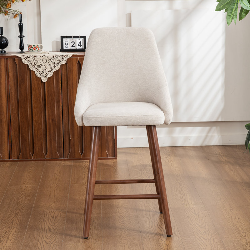 Tabouret de bar rembourré Verano Stoke, Chenille beige