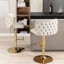 De 2 tabourets pivotants en cuir PU modernes avec siège réglable en beige, dossier pour la maison beige, pub rembourré et 2 tabourets de cuisine-970907870-970907869