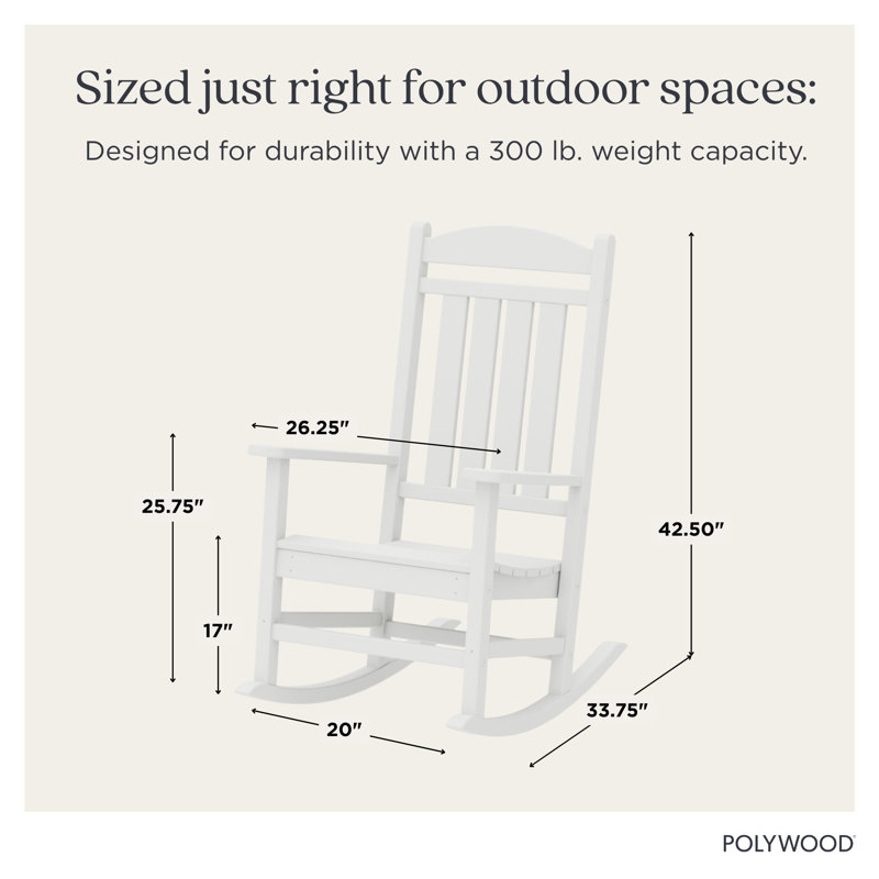 Chaise berçante POLYWOOD, Blanc