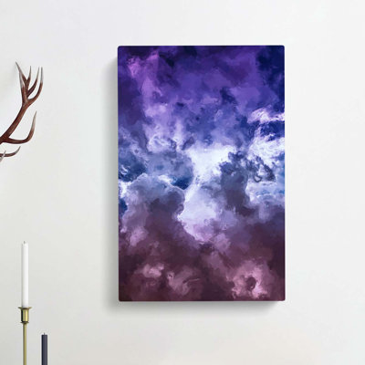 Purple Clouds In Abstract - Wrapped Canvas Print