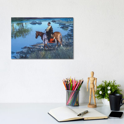 Cool Water Crossing by David Edward Kucera - Wrapped Canvas Painting