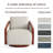 Upholstered Farmhouse Edging Swivel Barrel Chair With Toss Pillows-723334081