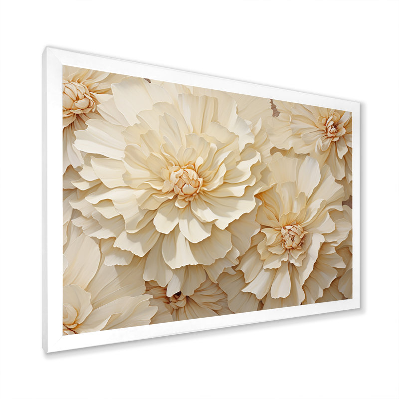 Minimalisme, œillets blancs sur toile, H 24 po x l 32 po x P 1 po, Cadre simple blanc