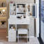 Petit meuble-lavabo 29,2 po avec tabouret de bureau et tabouret-213689739