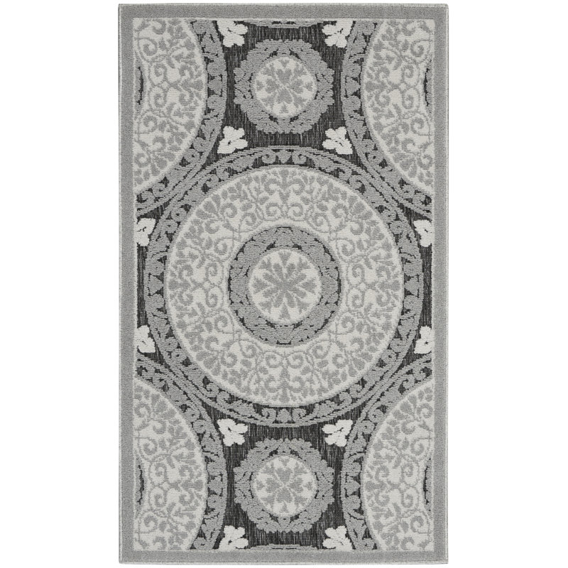 Gunnin Geometric Indoor / Outdoor Rug, Rectangle 2'2" x 3'9"