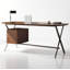 Bureau multifonctionnel italien en bois massif et métal italien-1216736875