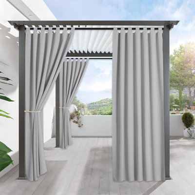 Porch Outdoor Curtains Waterproof Thermal Insulated Privacy Assured For Pergola  Front & Back Proch  Swimming Pool