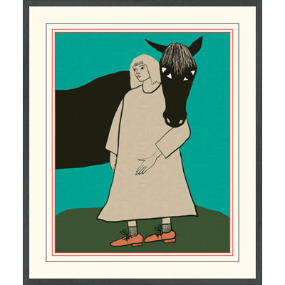 Black Horse And Woman