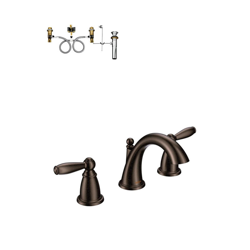 Brantford High Arc Widespread Bathroom Faucet, Oil Rubbed Bronze