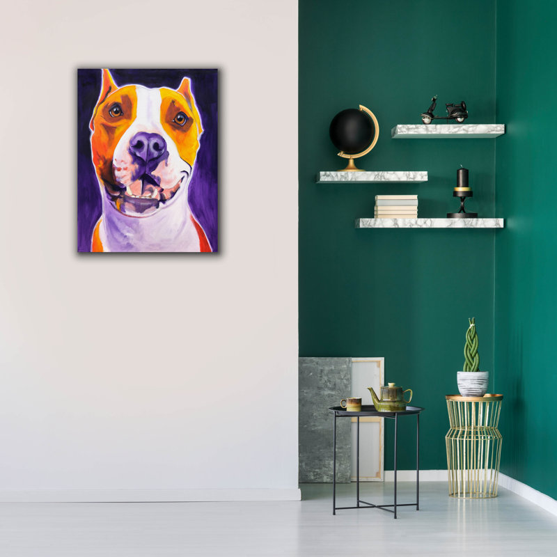 «Pit Bull - Rexy» par Dawg Painter, H 34 po x l 26 po x P 1,5 po