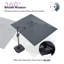 274cm X 335cm Rectangular Cantilever Parasol-593654133
