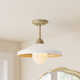 Delilah Single Light Metal Semi Flush Mount