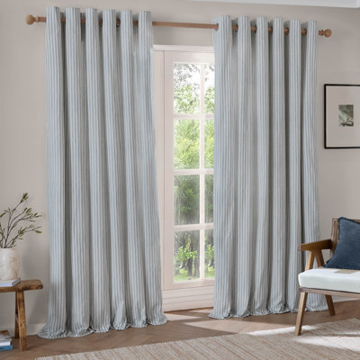 Hebden 100% Cotton Blackout Curtain Panel Pair