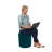 18 inch Round Everyday Microfiber Ottoman, 19 inch Height-114990393