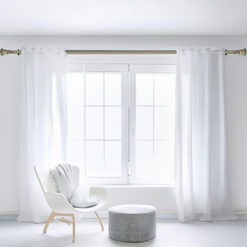 Tringle à rideaux pour fenêtre extensible robuste en métal DECO