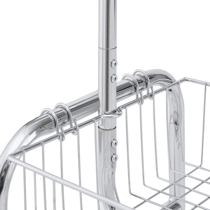 Versatile Rolling Garment Rack with Basket for Efficient Clothing Storage