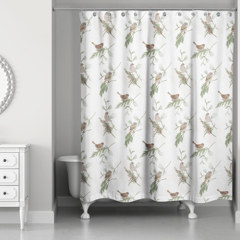 Rideau de douche Domic, Blanc