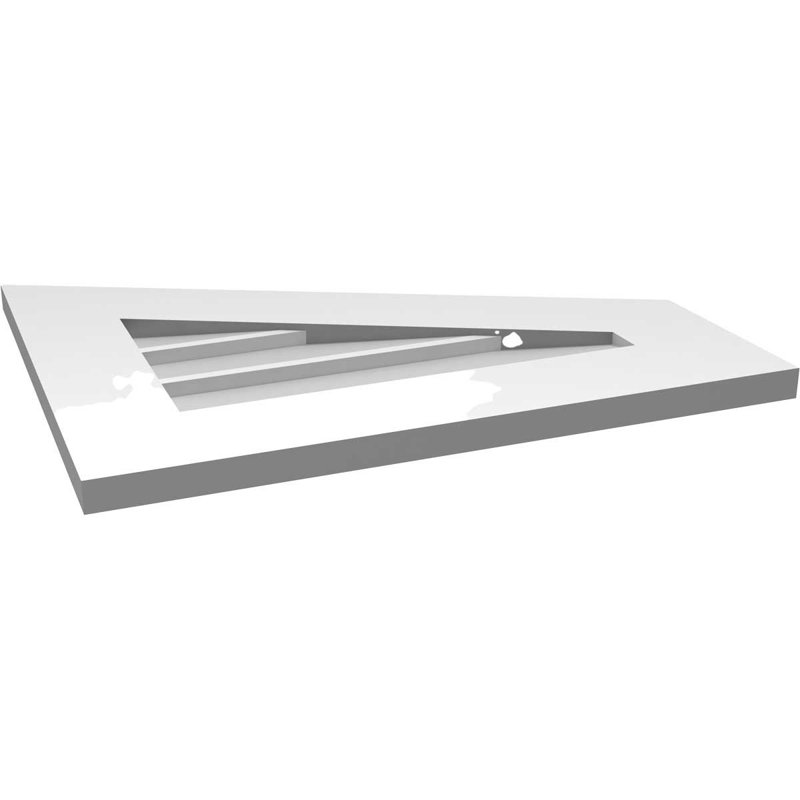 Évent en poire non-fonctionnel Signature, H 1 po x L 22 po x l 18 po
